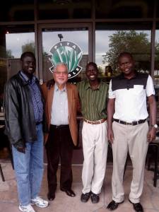 From left to right; Hakim Monykuer, Dr. Mukesh Kapila, Jany Deng and Kuol Awan